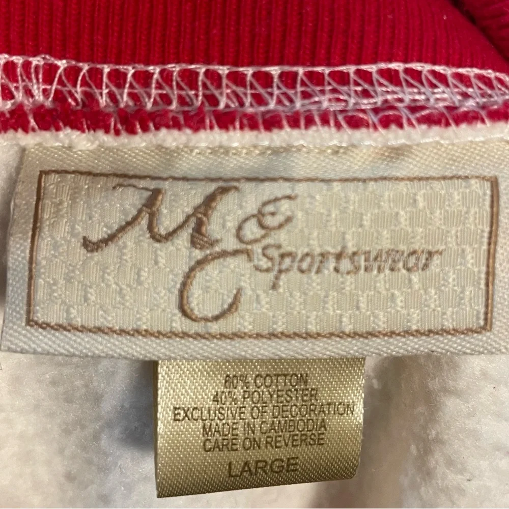 Vintage Cottagecore Whimsical Aesthetic Embroidered Cardinal Pullover Sweatshirt - Picture 9 of 10